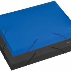 Mape ar gumiju ECONOMIX COOLBOX, A4, 500 lapām, zila