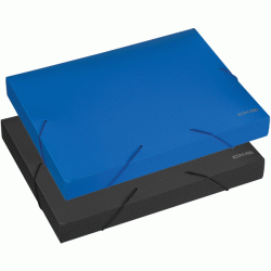 Mape ar gumiju ECONOMIX COOLBOX, A4, 500 lapām, zila