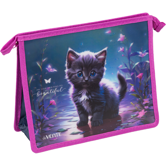 Mape ar rāvējslēdzēju deVente Beautiful Cat A5, 24.3x20x8cm