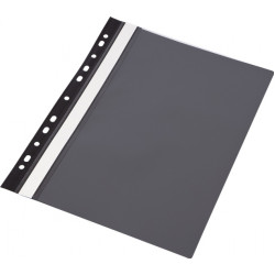 Скоросшиватель с перфорацией A4 PVC, черный