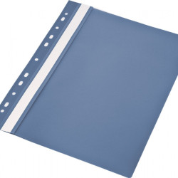 Скоросшиватель с перфорацией A4 PVC, синий