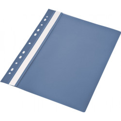 Скоросшиватель с перфорацией A4 PVC, синий