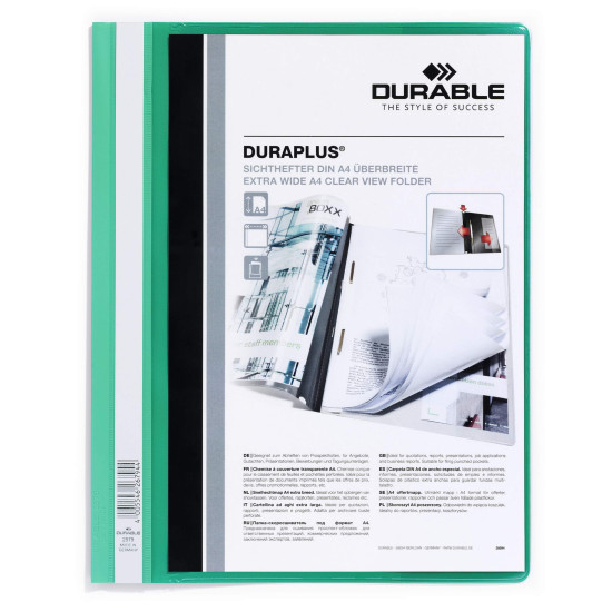 Папка Durable Duraplus A4 с карманом