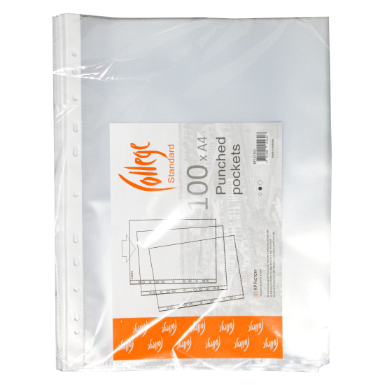 Dokumentu kabata College Standart, A4, 50mic, 100gab/iep, glancēta