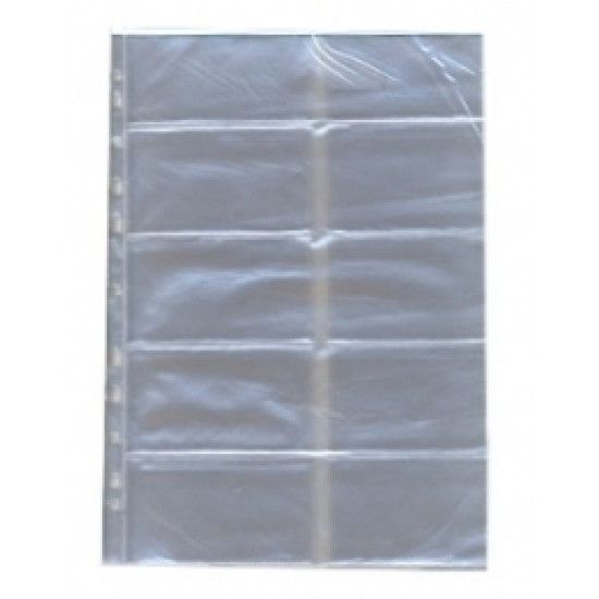 Кармашки для визиток Panta Plast "Pocket", Clear, 10 карманов