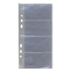 Кармашки для визиток Panta Plast "4-Pocket Sheet", Clear, 6-луночные