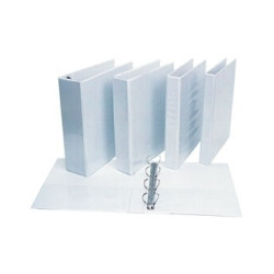 Mape ar 4 gredzeniem Panta Plast A4, 55mm, D-veida, Ø40mm, balta