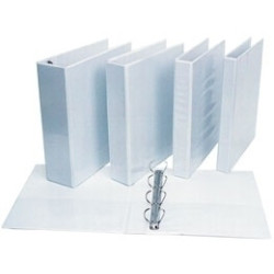 Mape ar 4 gredzeniem Panta Plast A4, 55mm, D-veida, Ø40mm, balta