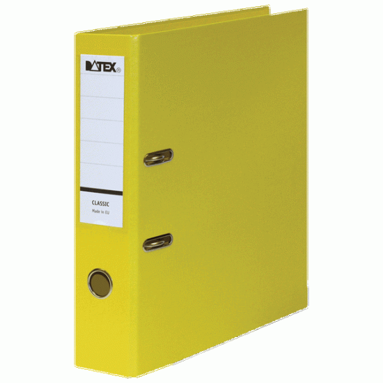 *Mape-reģistrs DATEX CLASSIC, A4, 7,5 cm, dzeltens