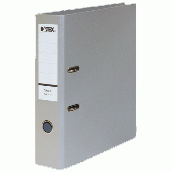 *Mape-reģistrs DATEX CLASSIC, A4, 7,5 cm, pelēks