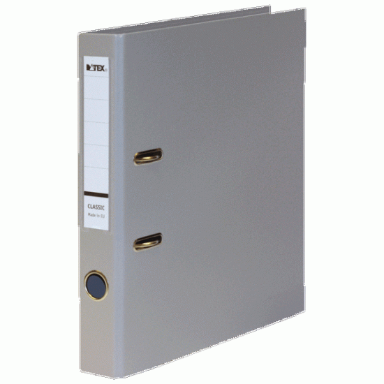 *Mape-reģistrs DATEX CLASSIC, A4, 5 cm, pelēks