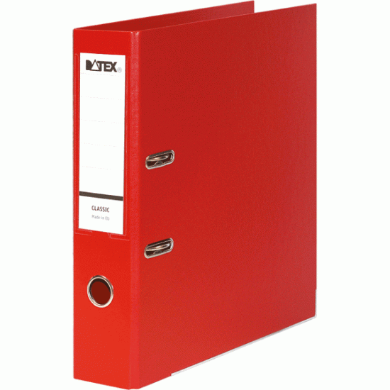 *Mape-reģistrs DATEX CLASSIC, A4, 7,5 cm sarkans