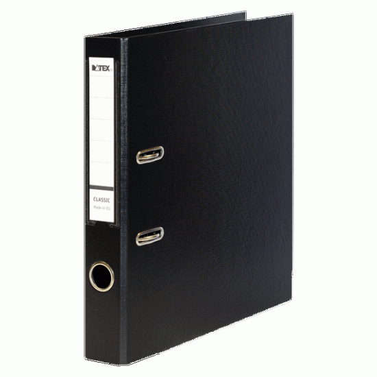 *Mape-reģistrs DATEX CLASSIC, A4, 5 cm, melns