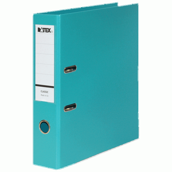 *Mape-reģistrs DATEX CLASSIC, A4, 7,5 cm, tirkīzs