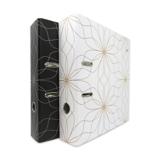 Mape-reģistrs College A4, 7cm, PP+PP, Ziedu raksts