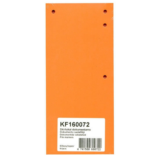 Разделители для документов College "Vahelehed", Mandarin Orange, Heavy-Duty Durability