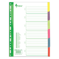 Разделитель 297x230/245мм FORPUS 1-6  картон