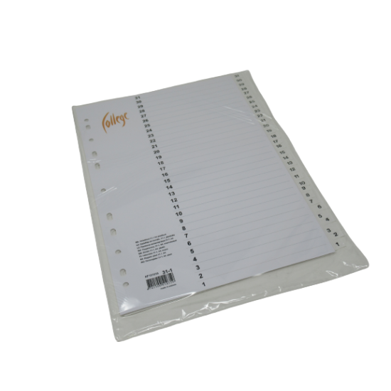 Разделители College "31-Tab", White, Износостойкие