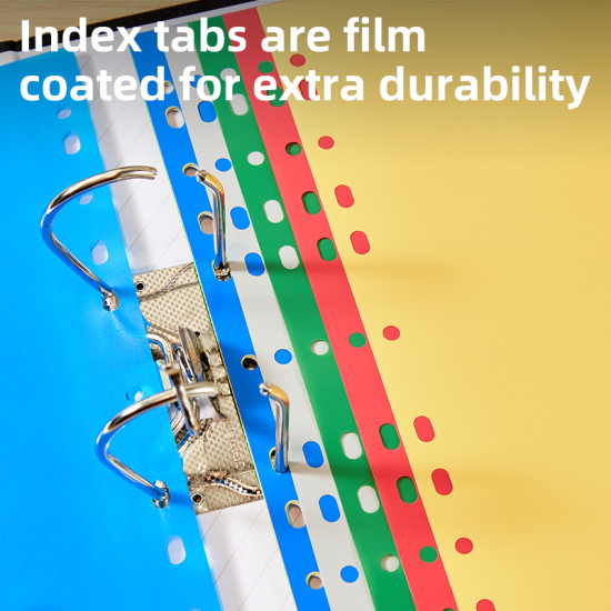 Vahelehed DELI A4 1-5, plastik värviline