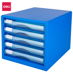 Шкаф для документов Deli E9777Blue 5 ящиков синий