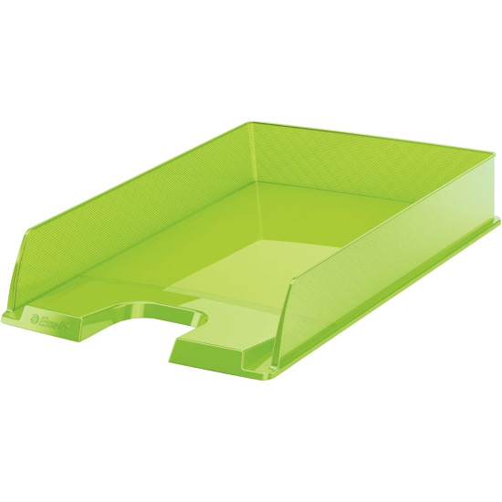 Horizontāls plaukts Esselte Europost A4, plastmasas, caurspīdīgs, zaļš