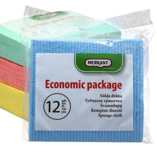 Губки Merkant 12шт высокоабсорбирующие 18x16см