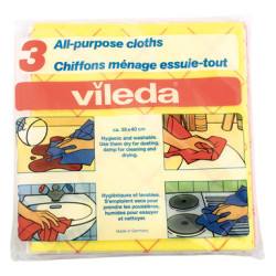 Салфетки Vileda для уборки 3шт многоразовые