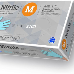 Перчатки одноразовые нитриловые Gentle Touch M, в упаковке 100 шт, синие