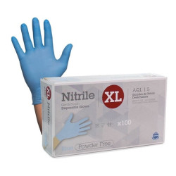 рчатки одноразовые нитриловые Gentle Touch XL, в упаковке 100 шт, синие