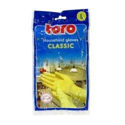 Резиновые перчатки TORO Classic большие желтые