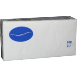 Бумажные салфетки  200шт 24x24см 2-слойные