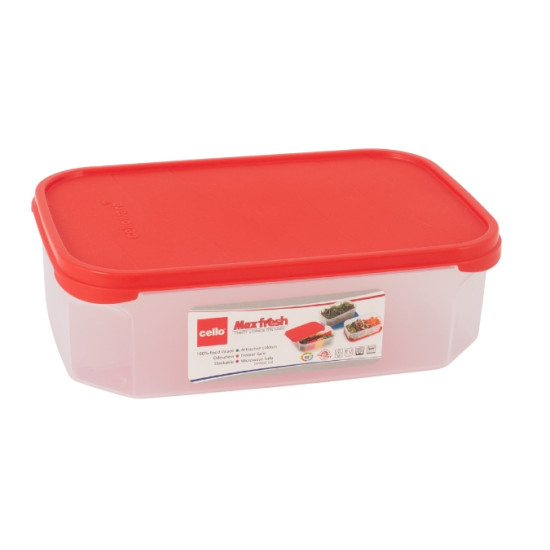 Pārtikas trauks produktu saldēšanai Cello 3300ml, sarkans