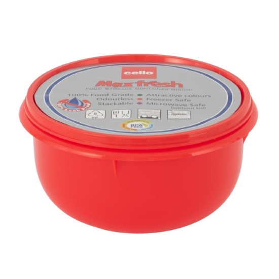 Pārtikas uzglabāšanas trauks ar vāku Cello 1500ml, sarkans