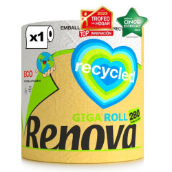 Papīra dvielis Renova Green, 2 slāņi, 280 loksnes, 1 rullis