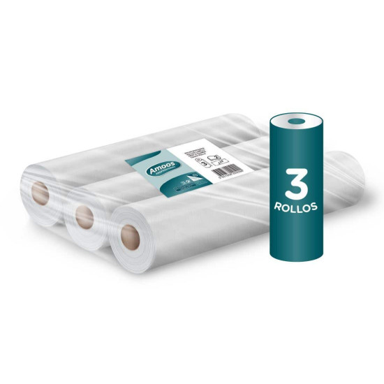 Aluspaber AMOOS Professional massazilauale 2-kihiline 125 lk, 3 rulli