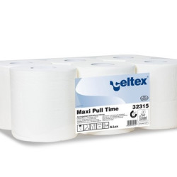 Полотенца для рук Celtex MAXIPULL Time 135, белые, 2-х слойные, 6шт, Ø20