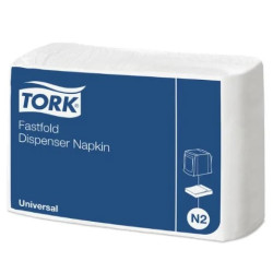Galda salvetes Tork N2, 25x30cm,1 slānis, 300 loksnes, baltas