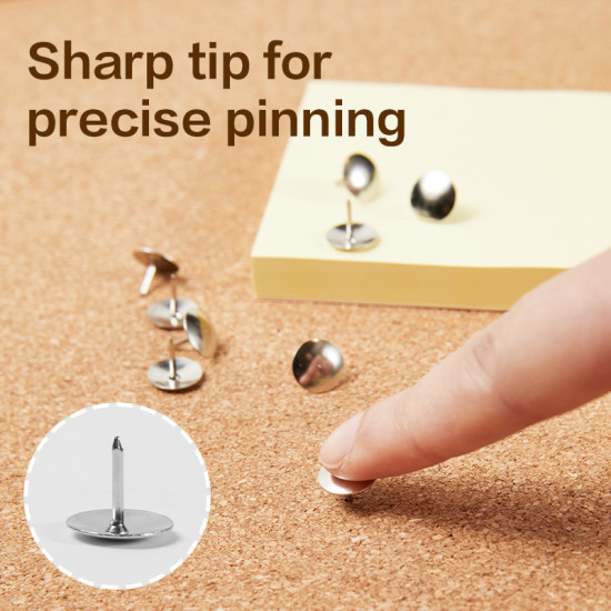 Кнопки-гвоздики iSelect EZ055, Silvery, Ржавчиностойкие