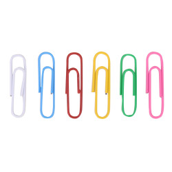 Скрепки DELI "Essential", Multicolor, Для цветового кодирования