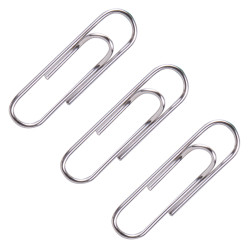 Скрепки для бумаг DELI "#3", Silver, Прочный Дизайн.