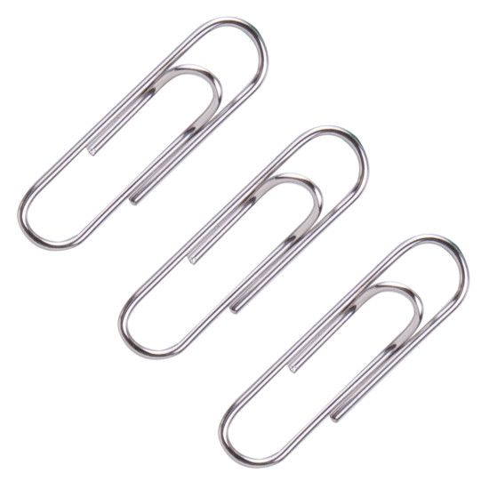 Скрепки для бумаг DELI "#3", Silver, Прочный Дизайн.