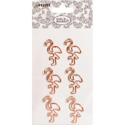 Скрепки deVENTE Flamingo розовое золото 6шт