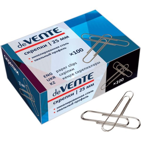 Скрепки deVENTE "Овал", Silver, Надежная фиксация