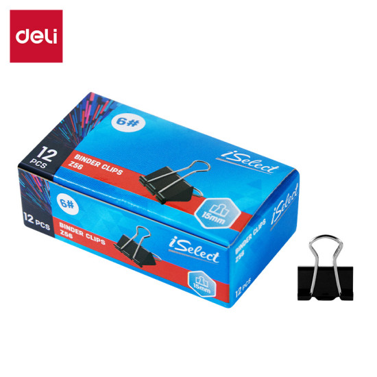 Биндеры DELI Z56, Black, Надежный Зажим