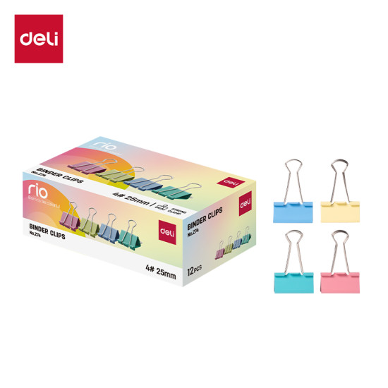 Биндер-зажимы DELI Rio, Multicolor, для цветового кодирования