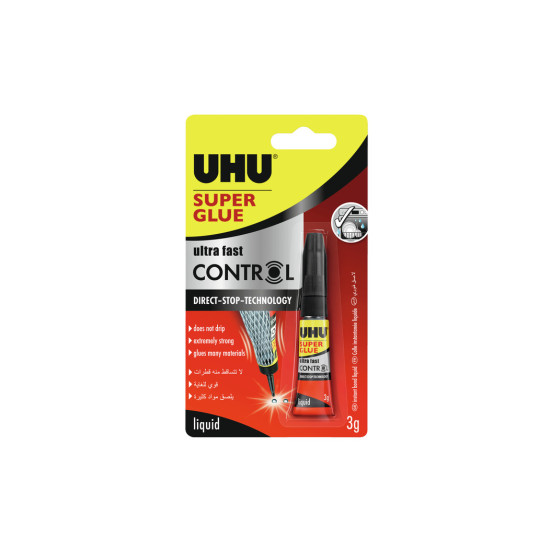 Суперклей UHU Super Control 3г Ультрабыстрый
