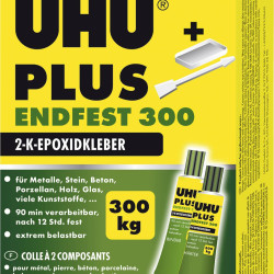 Клей эпоксидный UHU Plus Endfest 300 двухкомпонентный высокопрочный