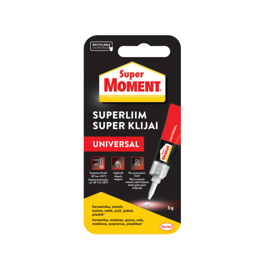 Superlīme Super Moment 3g, universāla