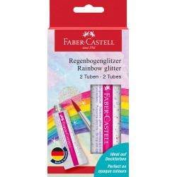 Glitera gēls Faber-castell 12ml, 2gab/iep., varavīksnes krāsas