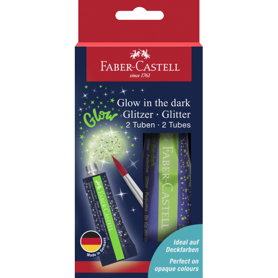 Гель-блеск Faber-Castell светящийся в темноте 12 мл 2 шт